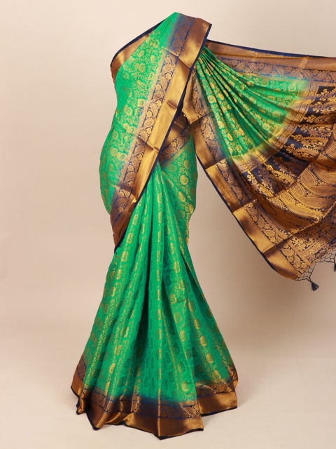 

Pothys Green & Gold-Coloured Ethnic Motifs Zari Art Silk Saree