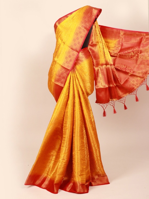 

Pothys Yellow & Red Woven Design Art Silk Saree