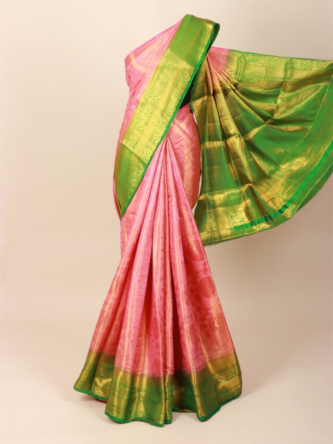 

Pothys Pink Ethnic Motifs Zari Art Silk Saree