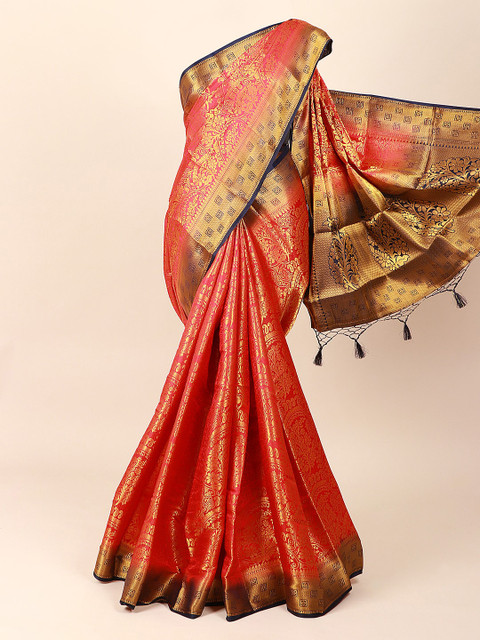 

Pothys Pink Woven Design Art Silk Saree