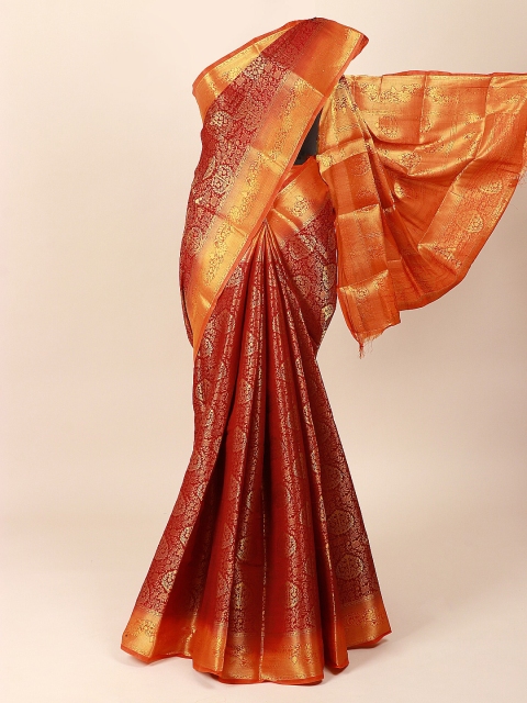

Pothys Maroon Ethnic Motifs Zari Art Silk Banarasi Saree
