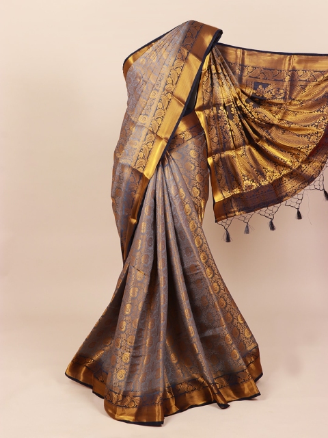 

Pothys Grey Woven Design Art Silk Saree