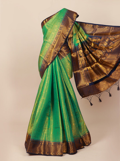 

Pothys Green Ethnic Motifs Zari Art Silk Saree