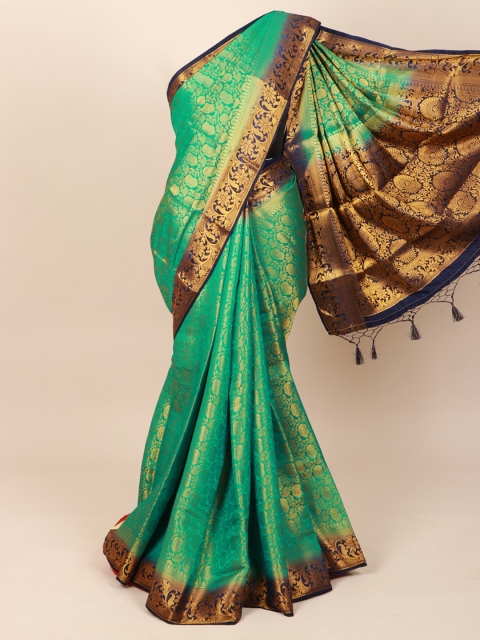 

Pothys Green & Gold-Coloured Ethnic Motifs Zari Art Silk Saree