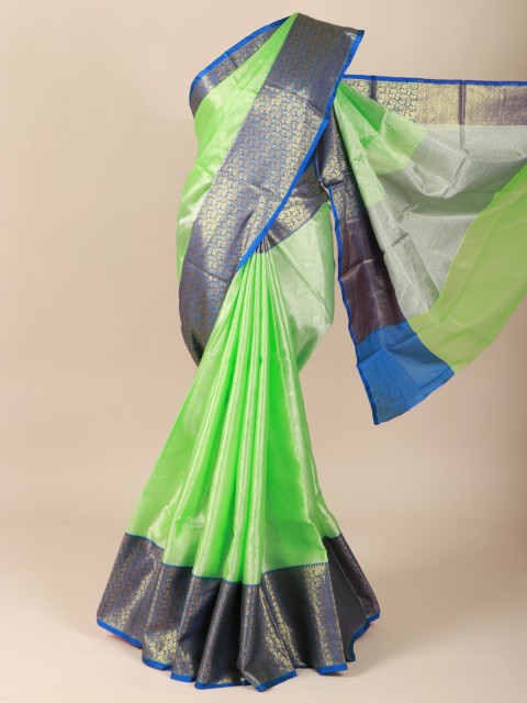 

Pothys Green Woven Design Cotton Blend Saree