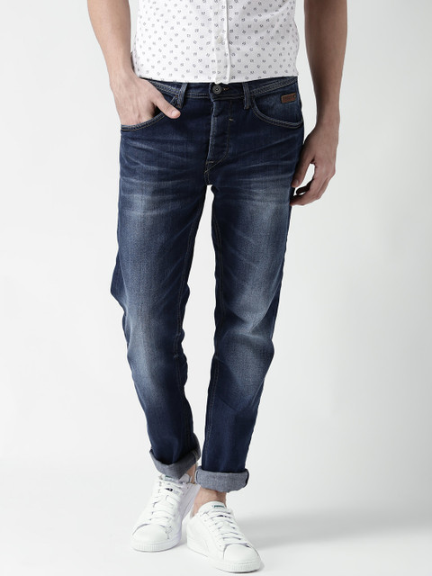 

BLEND Men Navy Twister Slim Fit Low-Rise Stretchable Jeans, Navy blue