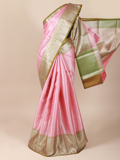 

Pothys Pink Ethnic Motifs Zari Saree