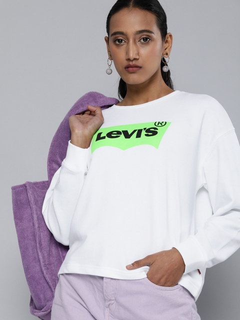 

Levis Women White Printed Sweatshirt