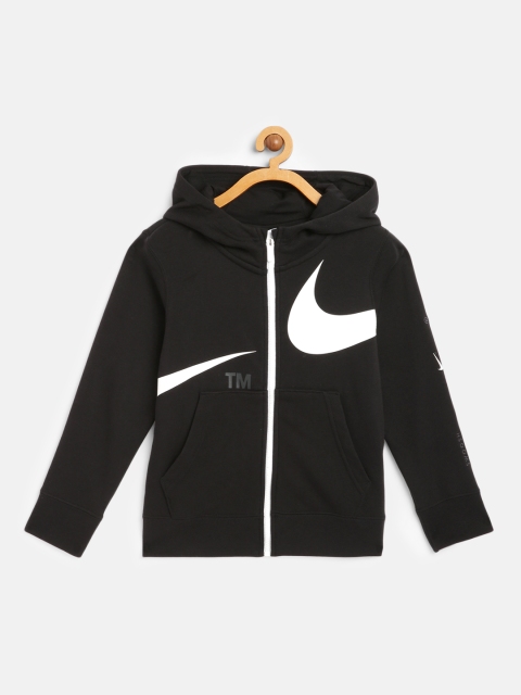 

Nike Boys Black Brand Logo Printed NSW Sporty Jacket