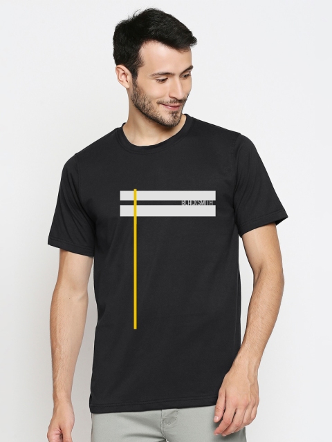 

Blacksmith Men Black & White Striped T-shirt