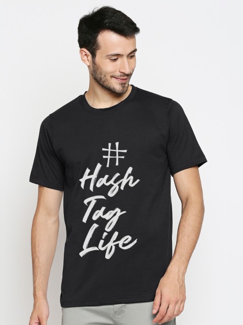 

Blacksmith Men Black & White Printed T-shirt