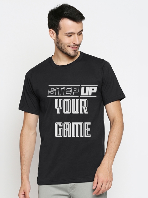 

Blacksmith Men Black Typography Printed T-shirt