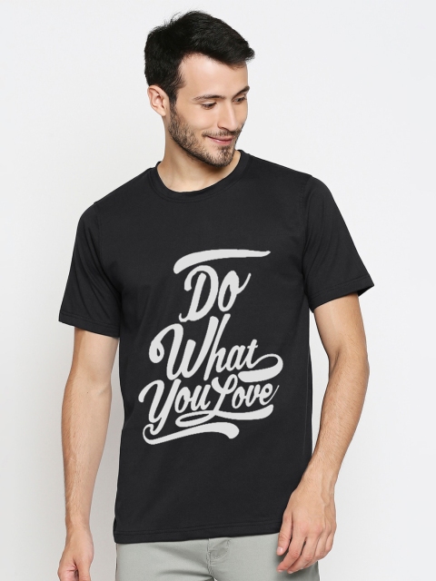 

Blacksmith Men Black Typography Printed Raw Edge T-shirt