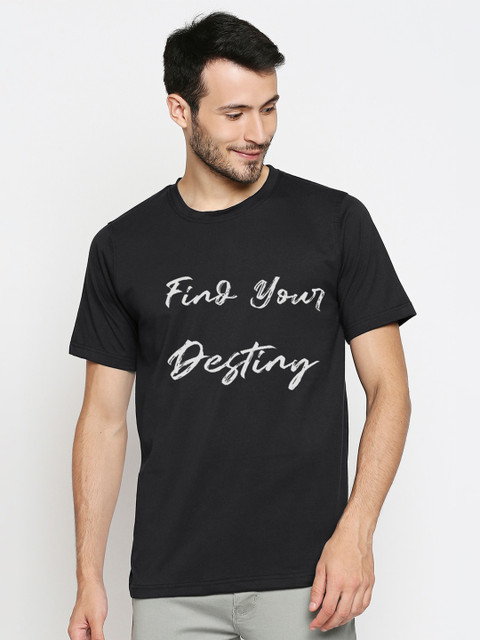 

Blacksmith Men Black Typography Printed T-shirt