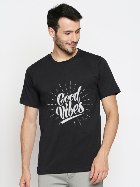 

Blacksmith Men Black Typography Printed T-shirt