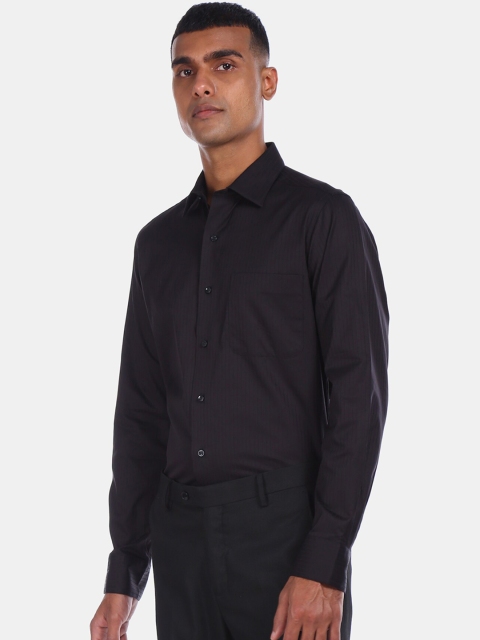 

Arrow Men Black Striped Formal Shirt