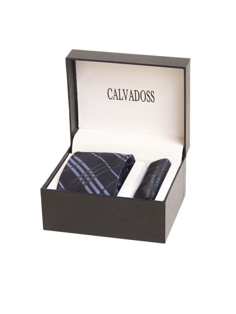 

Calvadoss Men Navy Blue & Black Accessory Gift Set