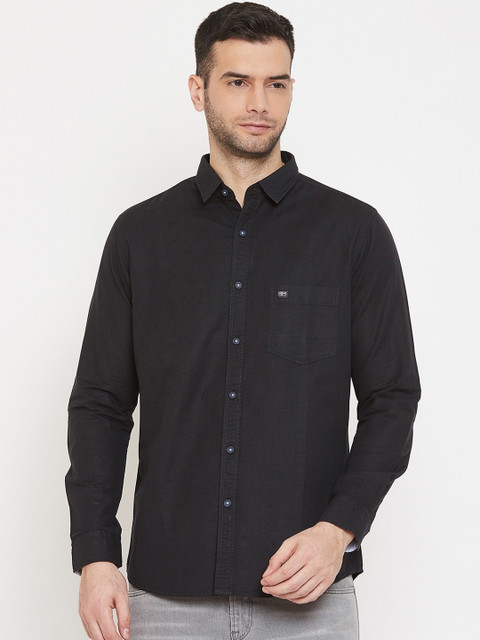 

Octave Men Black Casual Shirt