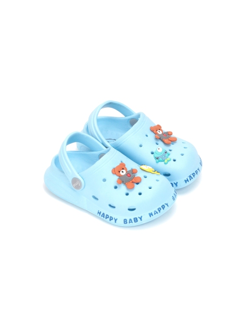 

Lil Lollipop Kids Blue Solid Clogs with Applique Detail