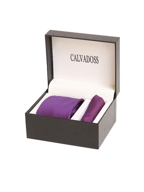 

Calvadoss Men Purple Self-Design Microfiber Accessory Gift Set