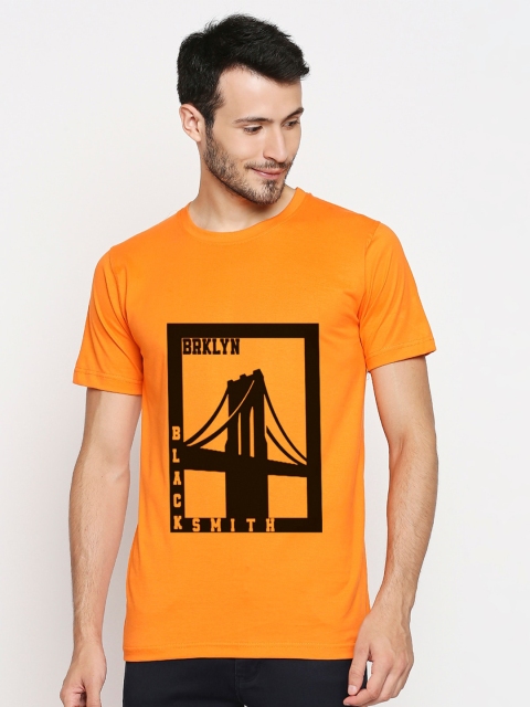 

Blacksmith Men Orange Printed T-shirt
