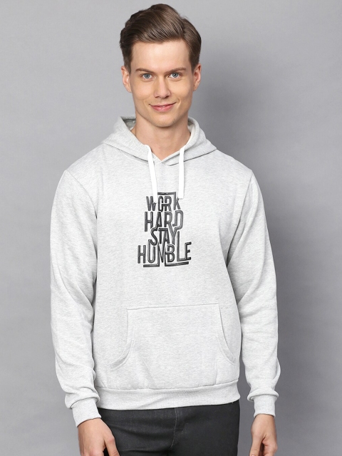 

Campus Sutra Men Grey Typography Printed Sweatshirt