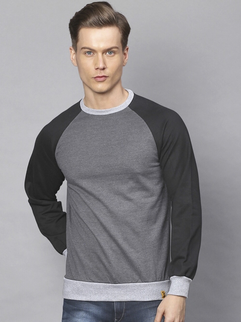 

Campus Sutra Men Charcoal Grey Sweatshirt