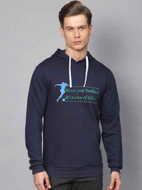 

Campus Sutra Men Navy Blue Typography Printed Sweatshirt