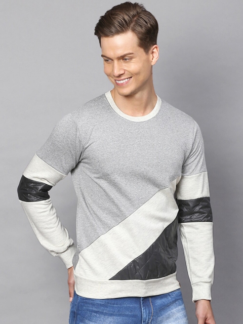 

Campus Sutra Men Grey Sweatshirt