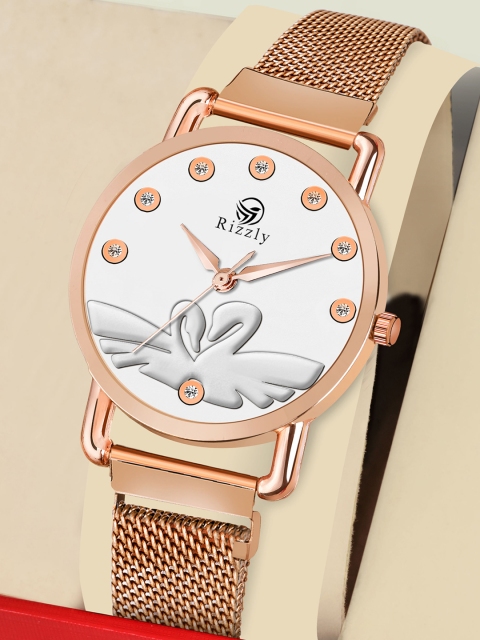 

Rizzly Women White Brass Dial Analogue Watch RZ-143