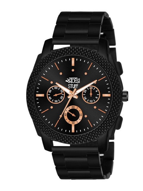 

SWADESI STUFF Men Black Dial & Bracelet Style Straps Analogue Watch SDS 138