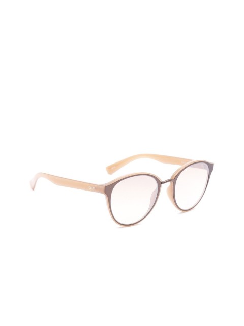 

IDEE Unisex Brown & Beige Oval UV Protected Sunglasses