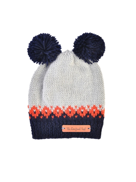 

The Original Knit Unisex Kids Grey & Black Beanie With Booties