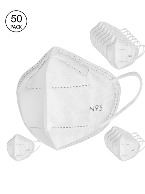 

LOIS CARON Pack of 50 White N95 Outdoor Masks