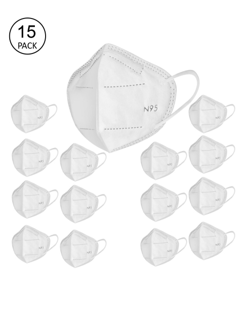 

LOIS CARON Pack of 15 White N95 Outdoor Masks