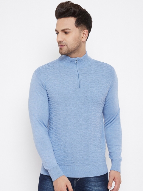 

98 Degree North Men Blue Pullover Sweater