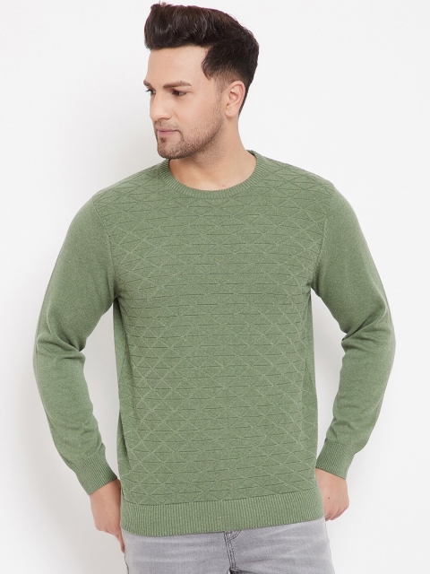

98 Degree North Men Green Pullover Sweater