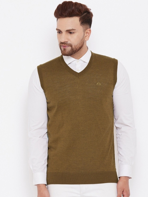

98 Degree North Men Olive Green Sweater Vest