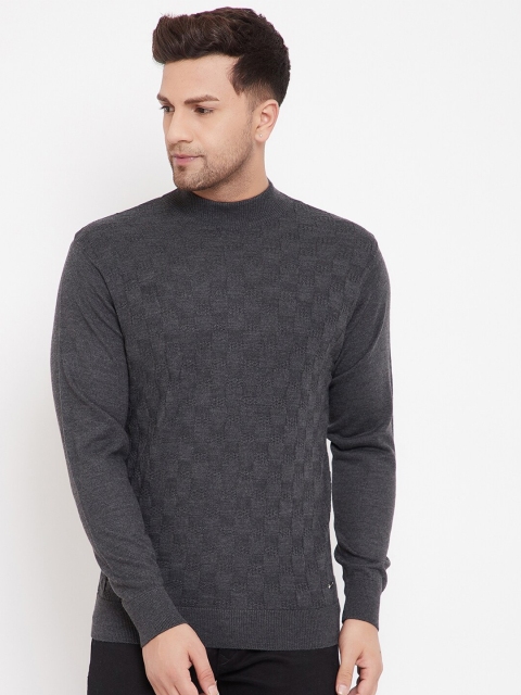 

98 Degree North Men Charcoal Pullover Sweater