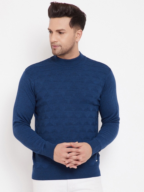 

98 Degree North Men Blue Pullover Sweater