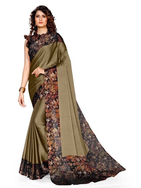 

KALINI Beige & Black Bagh Saree