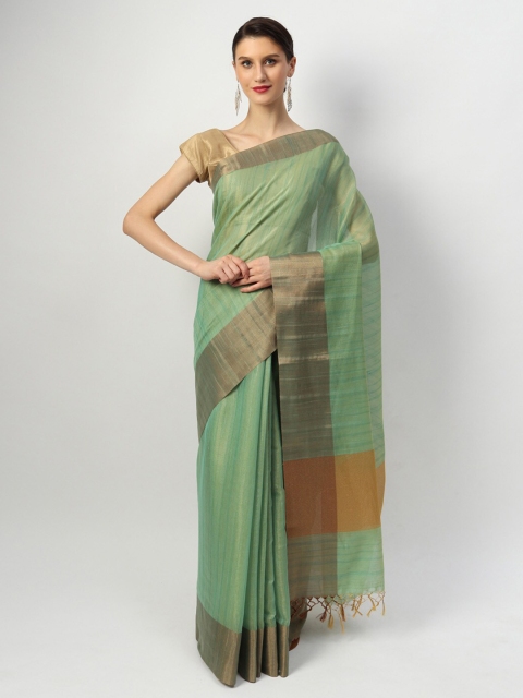 

EthnicRoom Green Warli Silk Cotton Handloom Banarasi Saree