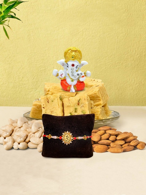

TIED RIBBONS Multicoloured Ganesh Rakhi Gift Set, Multi