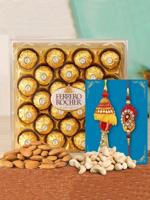 

TIED RIBBONS Multicoloured Ferrero Rocher Rakhi Gift Set, Multi
