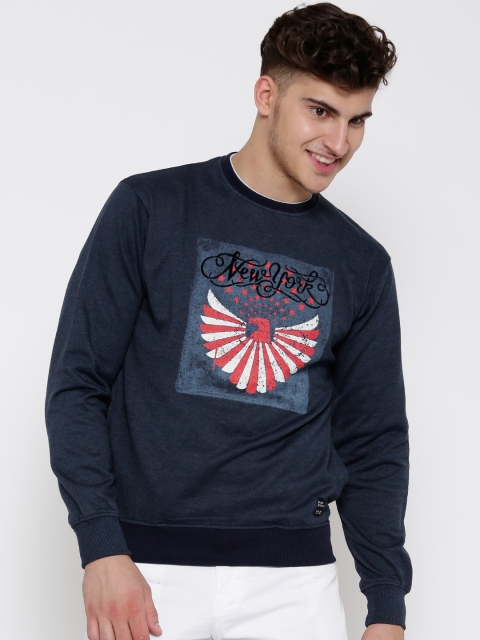 

Fort Collins Navy Printed Sweatshirt, Navy blue