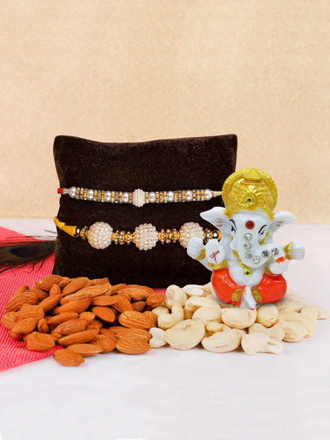 

TIED RIBBONS Multicoloured Ganesh Rakhi Gift Set, Multi