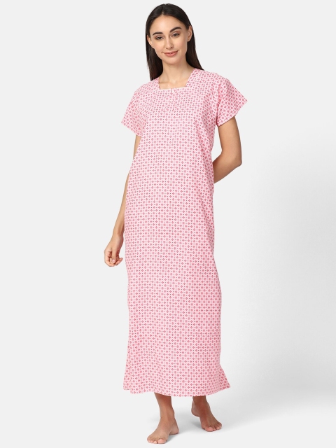 

V2 Value & Variety Pink Printed Maxi Nightdress