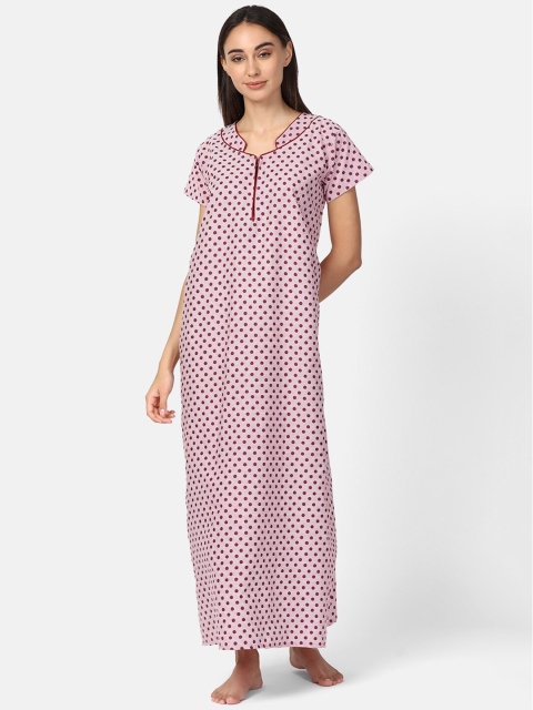 

V2 Value & Variety Pink Printed Maxi Nightdress