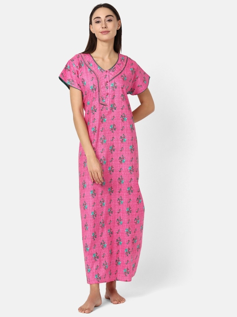 

V2 Value & Variety Pink Printed Maxi Nightdress
