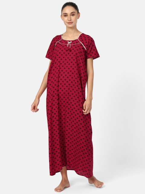 

V2 Value & Variety Red Printed Maxi Nightdress